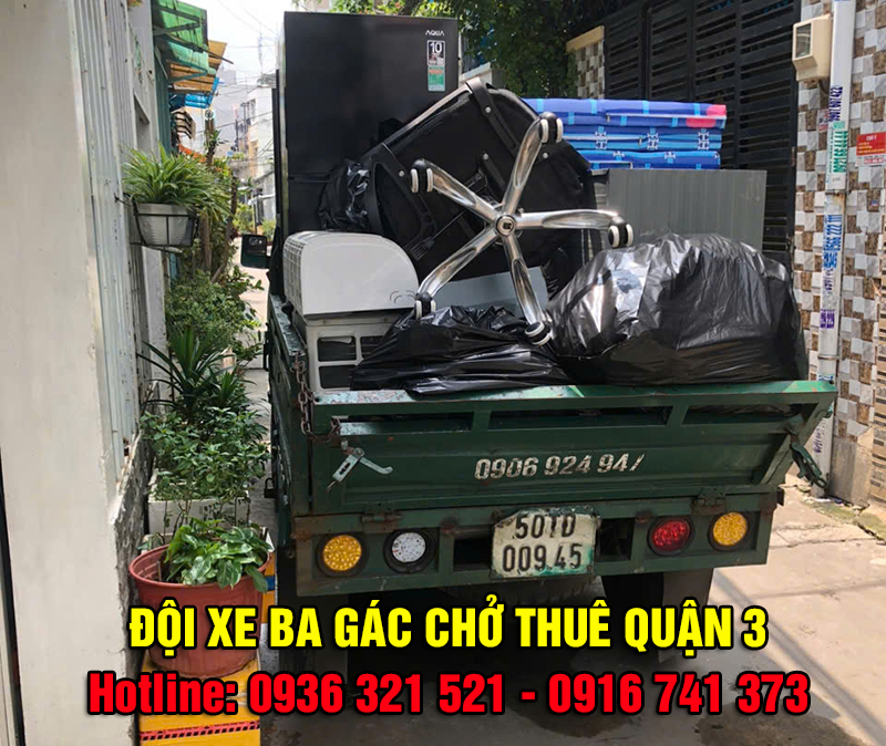 Dịch Vụ Xe Ba Gác Chở Thuê Quận 3 – Nhanh Gọn, Giá Rẻ, Uy Tín