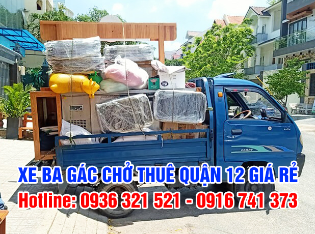 Dịch vụ cho thuê xe ba gác chở hàng tại quận 12 TPHCM và đi các tỉnh
