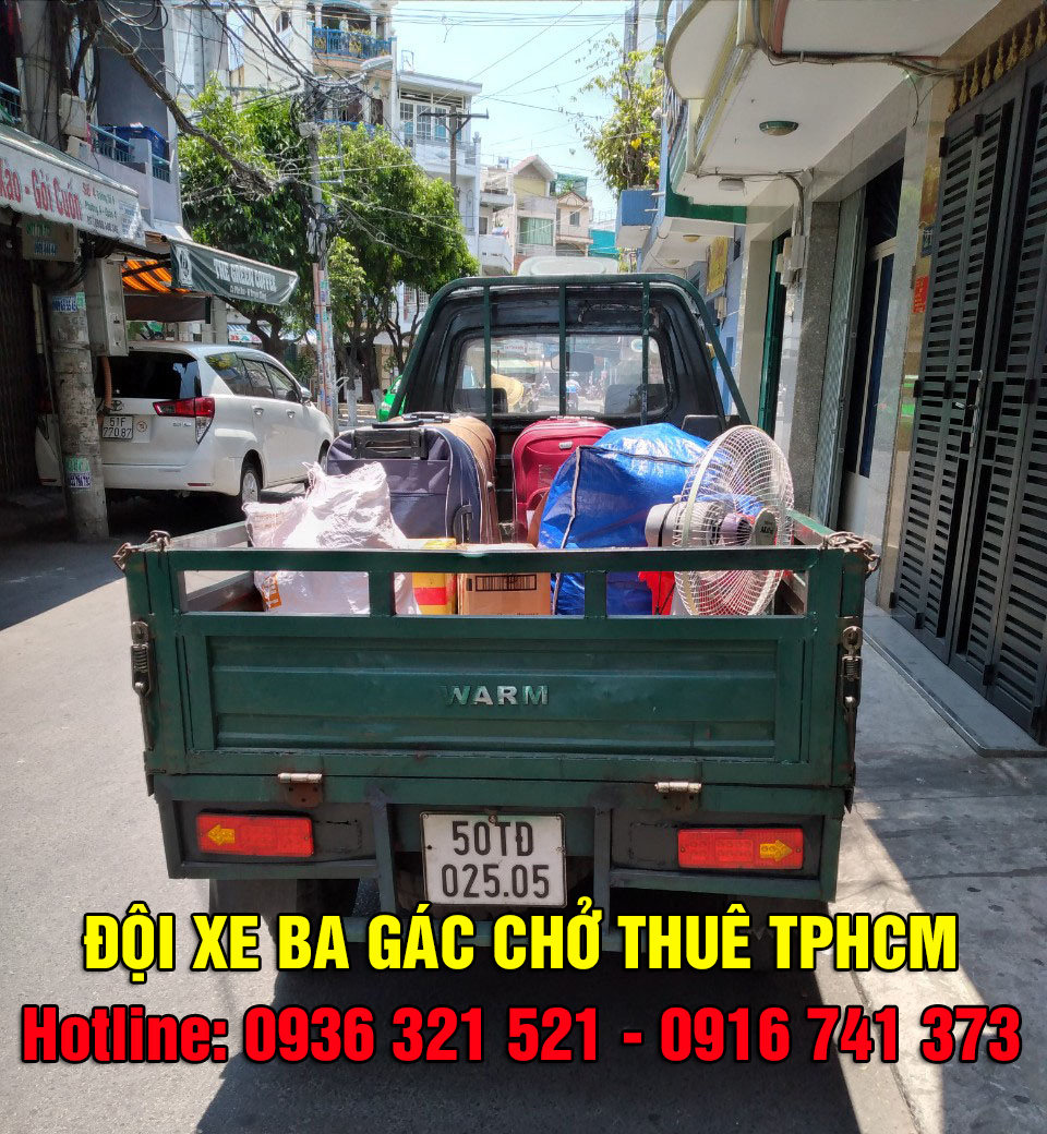 Đội xe ba gác chở thuê TPHCM nhanh chóng giá rẻ, phục vụ 24/7