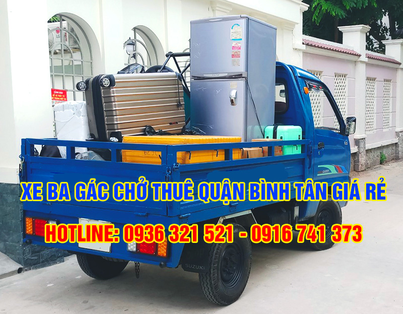 Xe ba gác chở thuê quận Bình Tân 